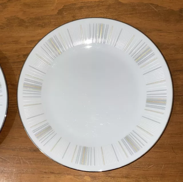 2 Noritake Japan Isabella Pattern 6531 Salad Plates Vintage 21cm Diameter 2