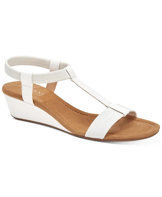 Alfani Womens Womens Step N Flex Voyage Wedge Sandals, NATURAL, Size 12.0
