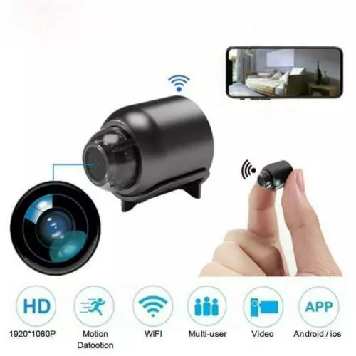 Mini Camara Seguridad Wifi Inalambrica Para Casas Con Sensor De Movimiento 1080p