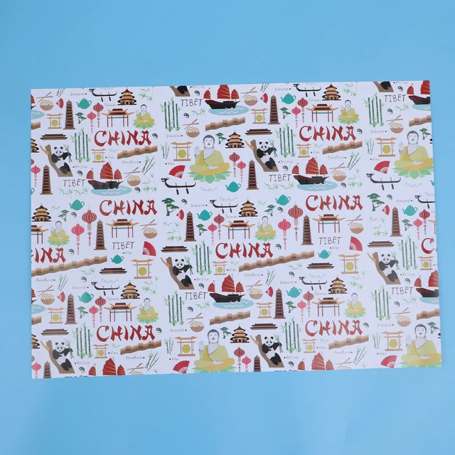 10 hojas embalaje de regalo chino papel chino