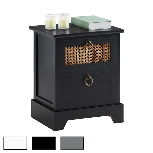 Table De Chevet Gautier En Bois Massif – 2 Tiroirs – Fabrication Française – Marron