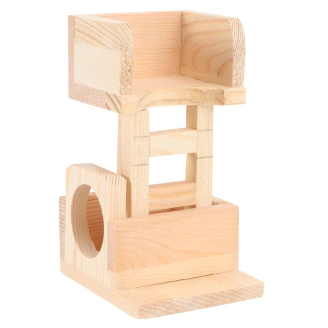 Hamster-Wachturm Hölzern Hamsterversteck Aus Holz Hamsterleiter Spielzeug
