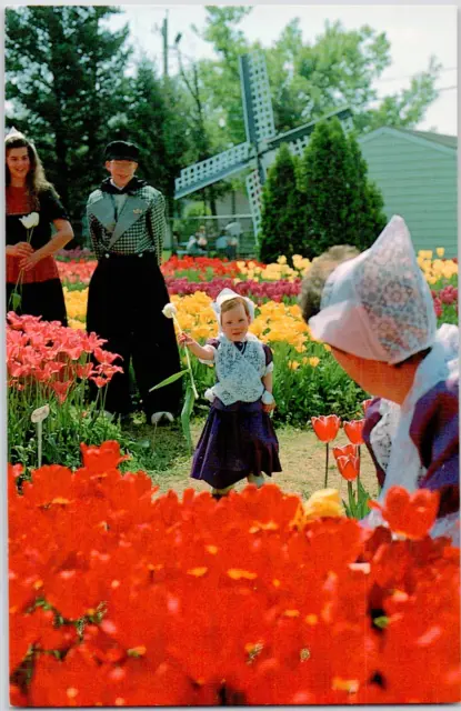 Tulip Time Festival Holland Michigan Dutch Tradition Costume Flowers MI Postcard