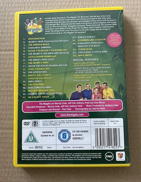 THE WIGGLES GO Bananas DVD 2009 Murray Cook Cert U Like New 3 28 THE WIGGLES GO Bananas DVD 2009 Murray Cook Cert U Like New 3 28