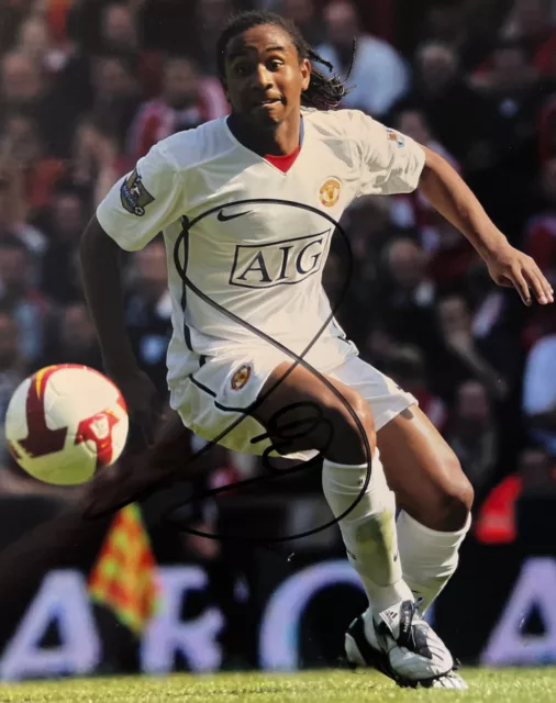Hand signed white card of ANDERSON, MAN UTD FC,  FOOTBALL  autograph