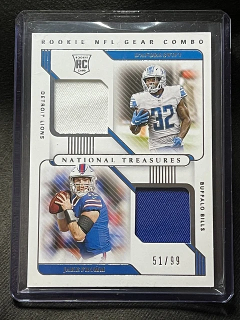 D'Andre Swift RC SSP /99 Dual Patches 2020 National Treasures Jake Fromm MINT