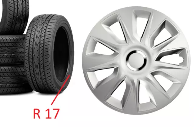 Peugeot 3008 Set Of 4 17" Wheel Trims Covers Silver Not Black Hub Caps 17 Inch