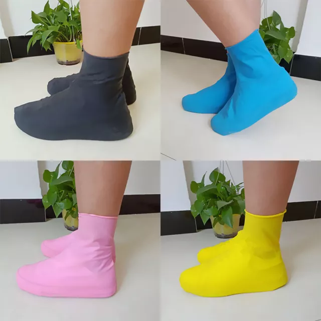 Anti-slip Silicone Rain Shoe Covers Reusable Waterproof Shoes Cover Protector US