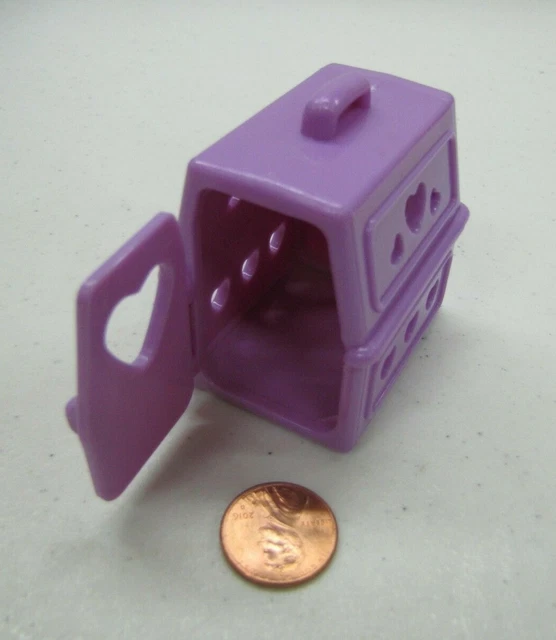 FISHER PRICE Loving Family Dollhouse PURPLE PET CARRIER KITTY CAT or PUPPY