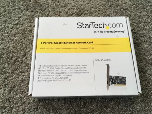 Star Tech - 1 PORT PCI 32 BIT GIGABIT ETHERNET NETWORK ADAPTER CARD ST1000BT32