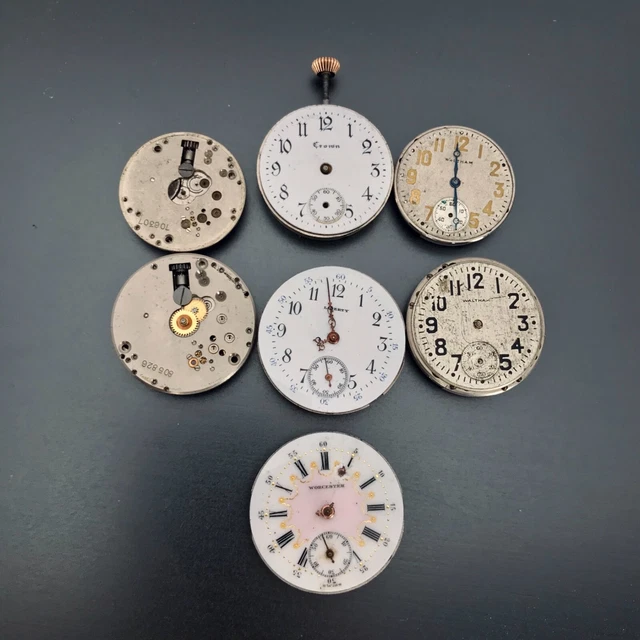VINTAGE SMALL POCKET Watch Movement Lot Parts/Repair 25.00 PicClick
