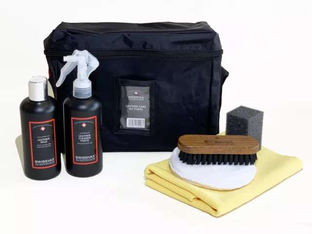 SWIZÖL SWISSVAX Leather Care Kit Lederpflege-Set FORTE / stark / NEUE VERSION