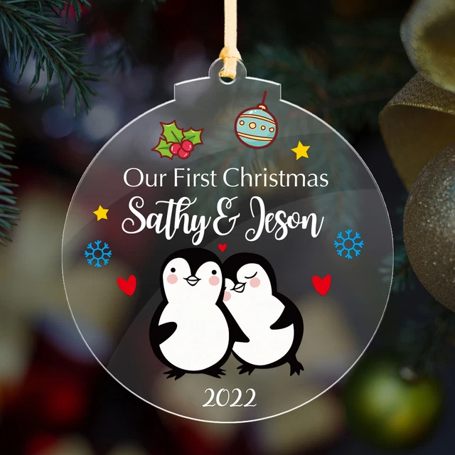 Personalised Christmas Bauble Acrylic Xmas Tree Decoration Xmas Ornament 2021