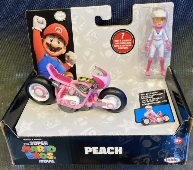 2023 PRINCESS PEACH Racer Super Mario Bros. Movie PULL BACK MOTORCYCLE ...