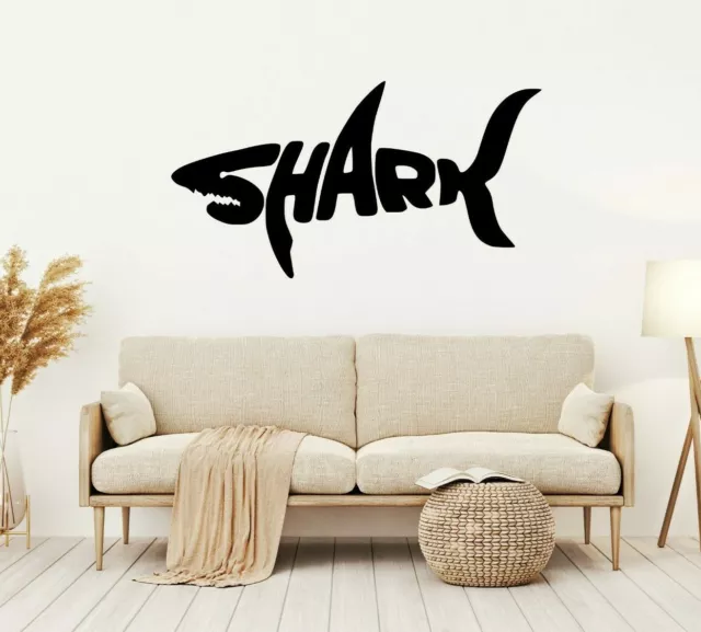 Shark Wall Art Stickers Décor Laptop Window Vinyl Decal Animals Sea Life Home