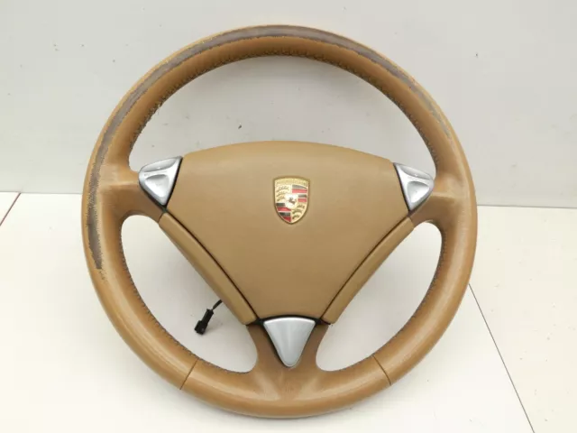 Lenkrad Airbaglenkrad Sandbeige beheizbar für Porsche Cayenne 9PA 955 02-07 2