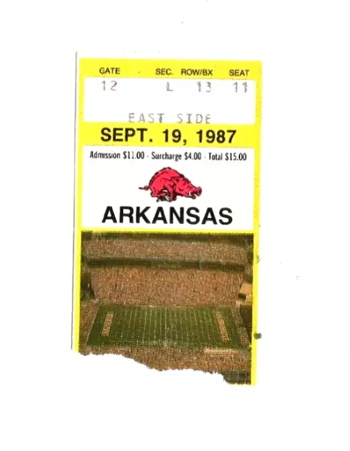 Arkansas Razorbacks vs Tulsa Golden Hurricane - Football - Sept. 29, 1987