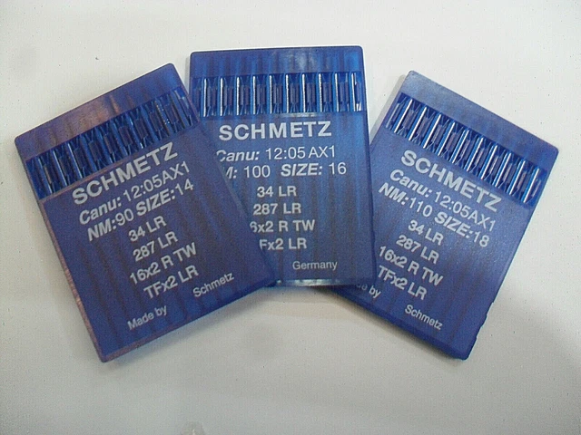Groz Beckert 10 Aghi Sistema 134 LR 10 Aghi circolari per Macchina da Cucire, per Pelli, Spessore 60/8