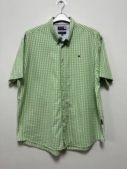 Camicie da uomo verdi a quadri cotone taglia 3XL