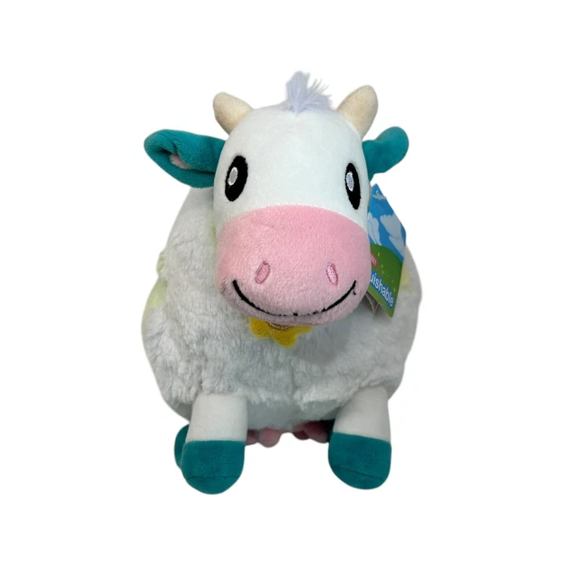Squishable Mini Cow Plush - 7 Inch Soft Stuffed Animal With Jingle Bell