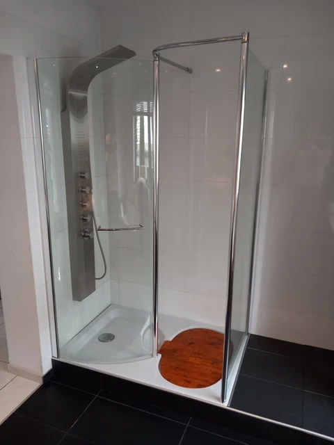 NEU! DESIGN KOMPLETTDUSCHE 120 x 80 cm mit Armatur Fertigdusche Dusche ...