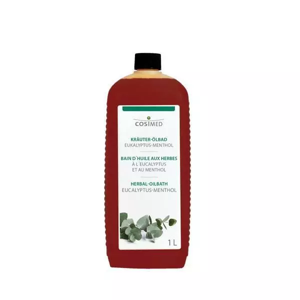 Kräuter-Ölbad Eukalyptus-Menthol 1 l Flasche Badezusatz