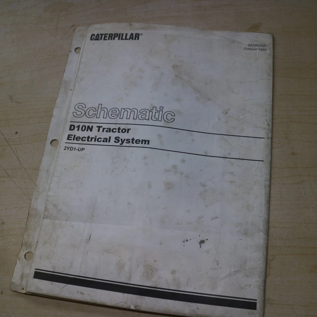 CAT CATERPILLAR D10N TRACTOR Electrical System Wiring Diagram Schematic