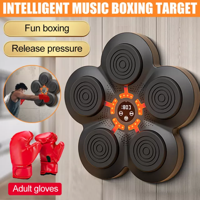 SMART MUSIC BOXING Machine Wall Target LED Lighted Sandbag Relaxing  Reaction $109.99 - PicClick AU