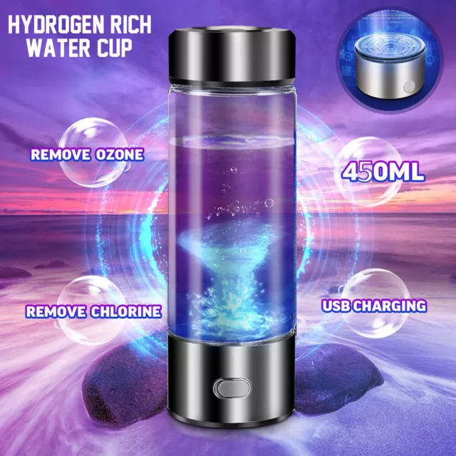 450mL Hydrogen-rich Generator Water Maker Cup Bottle Ionizer Maker Water Bottle
