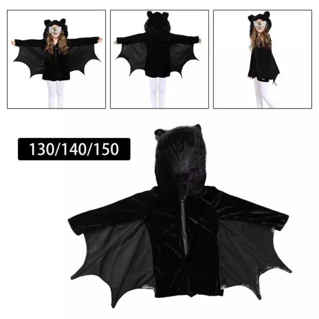 Halloween-Fledermaus-Kostüm mit Kapuze, Kostüm, Vampir, Cosplay, Karneval