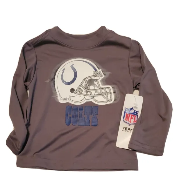 NFL Team Apparel Boys Infant 12mth Colts Gray Long Sleeve Football New