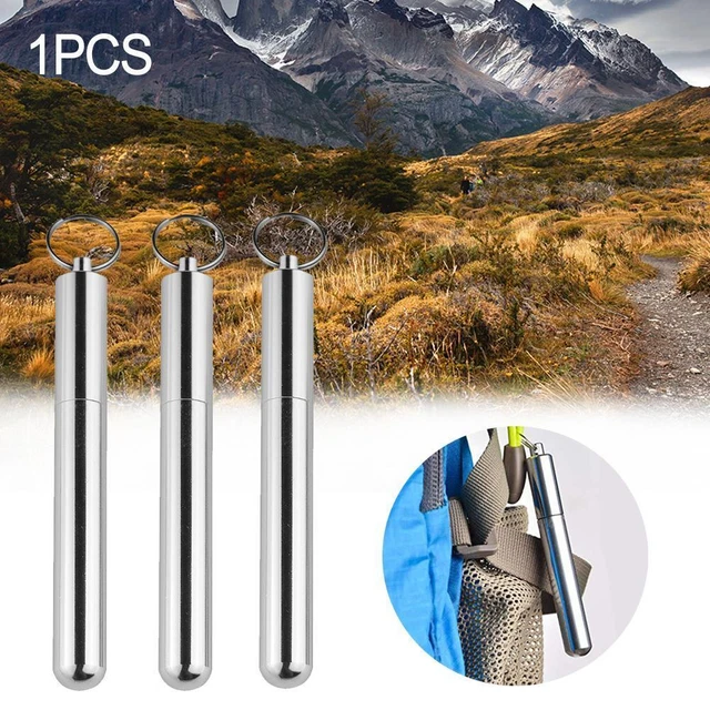 Pocket Toothpick Holder Waterproof Useful Alloy Box Case Keychain Pill 2DP5 I3C7