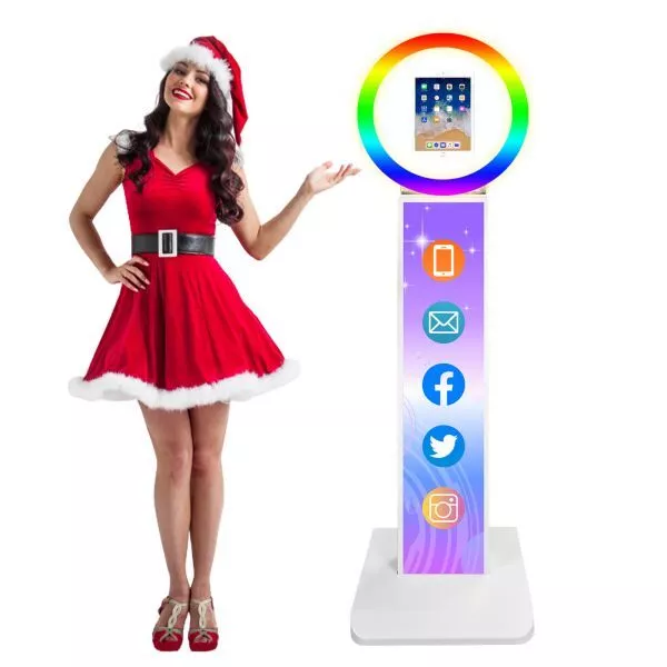 10.2'' iPad Photo Booth Stand Family Portrait Selfie Machine for Christmas/Party