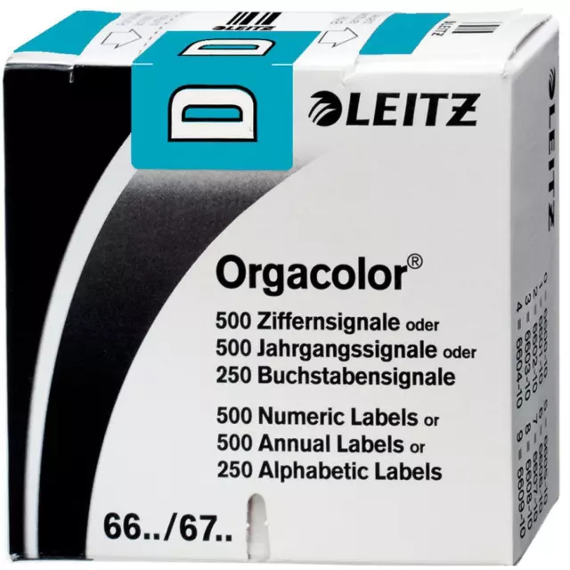 Buchstabensignal Orgacolor 'Q', auf Rolle, blau LEITZ 6626-10-00 (4002432314287)