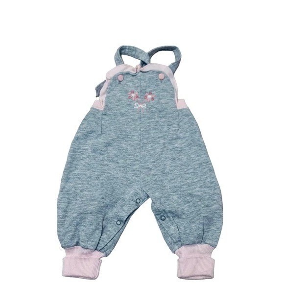 Carters vintage grey overalls outfit size 18 months baby girls