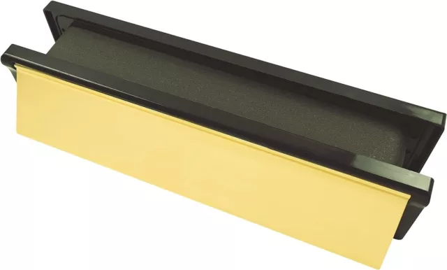 Piastra/scatola lettera intumescente ottone telaio nero 10" 250 x 70 mm