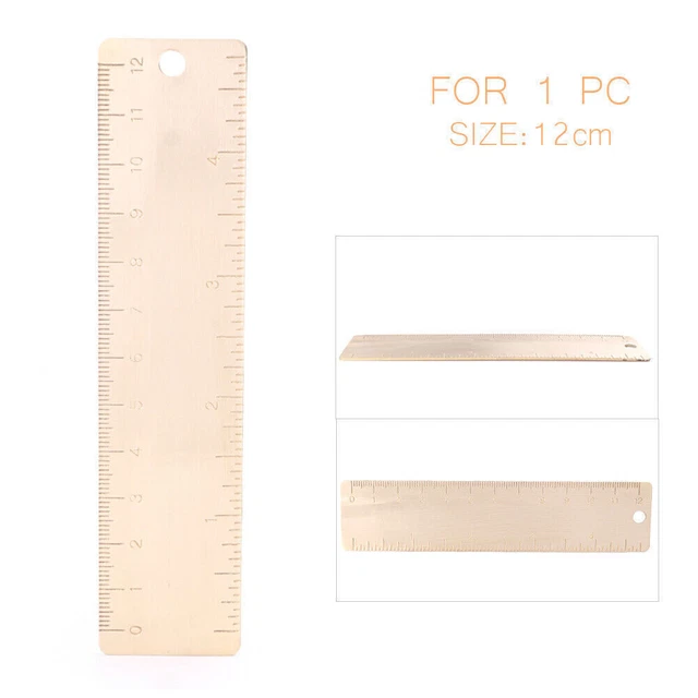 Mini 12CM Brass Caliper Scale Ruler Small Ruler Measuring Tool