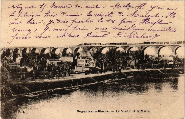 CPA AK NOGENT-sur-MARNE - The Viaduct and the Marne (390230)