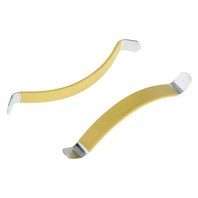 2P Metal String Spreaders Guitar Luthier Tool for Cleaning Fretboard Yellow A9X7