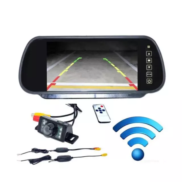 Car Backup Camera Rear View Parking System Night Vision + 7" Mirror Monitor Kit