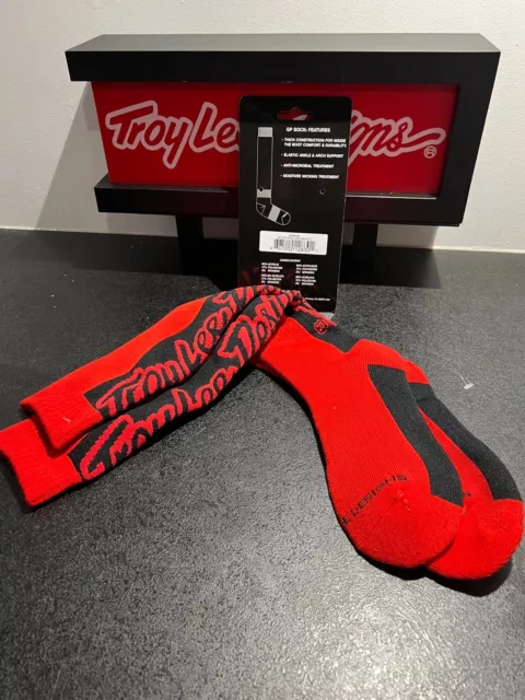 Troy Lee Designs MOTOCROSS SOCKEN - Coolmax MX Stiefelsocken - Holeshot rot UK7 - UK9 3