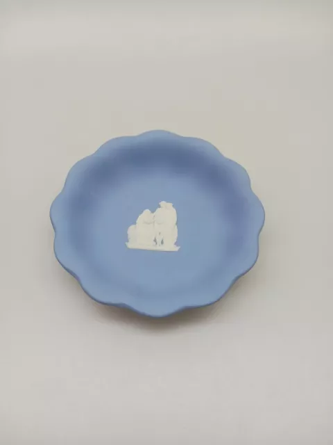 Vintage Wedgwood Blue Jasper-ware 4.25“ Plate