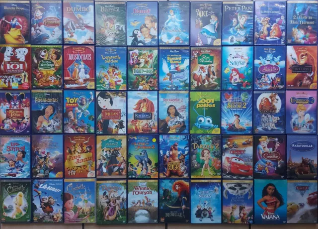 Gros lot 50 Dvd Disney losange numéroté blanche neige Vaiana cars 3