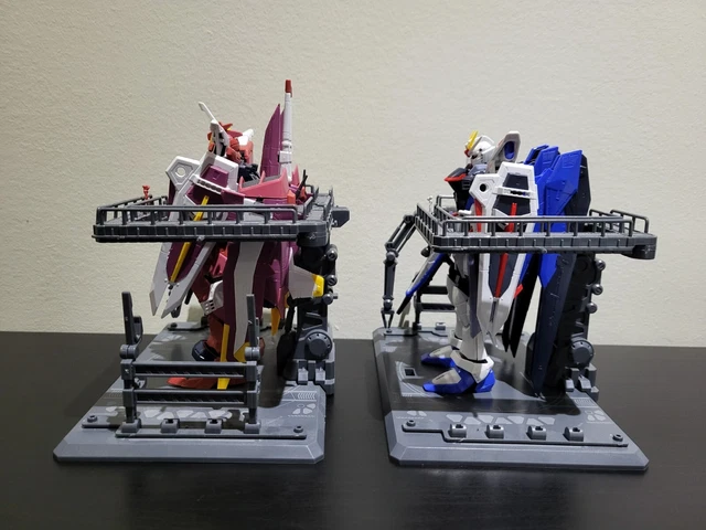 GUNPLA REAL GRADE Freedom & Justice Gundam + Hangar Bay Dioramas $65.00 ...