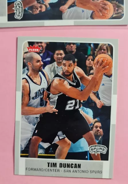 2007-08 Fleer Tim Duncan #180 NBA Basketball San Antonio Spurs Card..