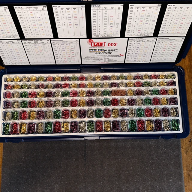 LAB .003 color passport pin kit - lock smith equipment