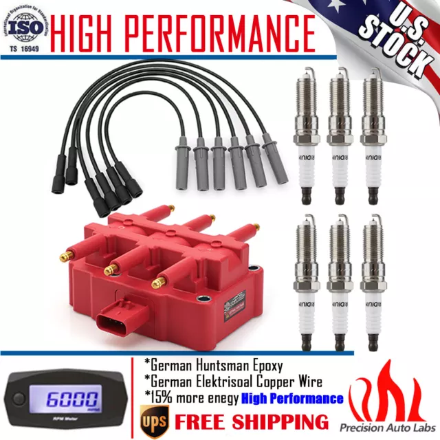 Ignition Coil & Spark Plugs & Wire Set For Dodge Grand Caravan 3.3L 3.8L UF305