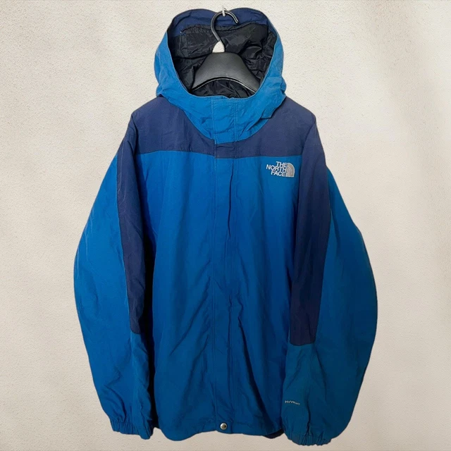 Mens Blue The North Face Hyvent Hooded Waterproof Jacket - Size Large (L) W144