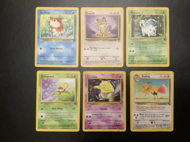 carte Pokémon wizard lot de 6 cartes