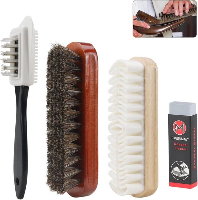 Kit Pulizia Scarpe Scamosciate | 5 Spazzole + Gomma | Per Pelle Scamosciata E Nubuck - Foto 6